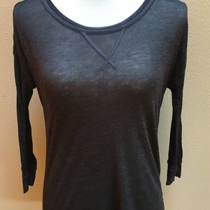 ARIZONA JEAN CO Charcoal Long-sleeved Top, Sz S
